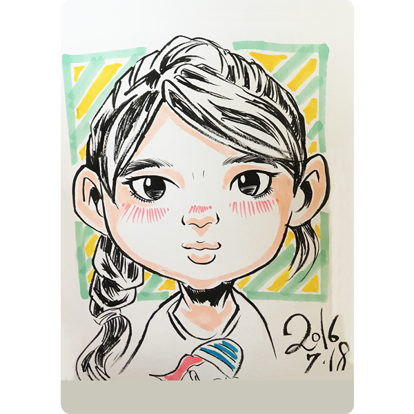 お子さんの記念に似顔絵イラストを描いてみませんか