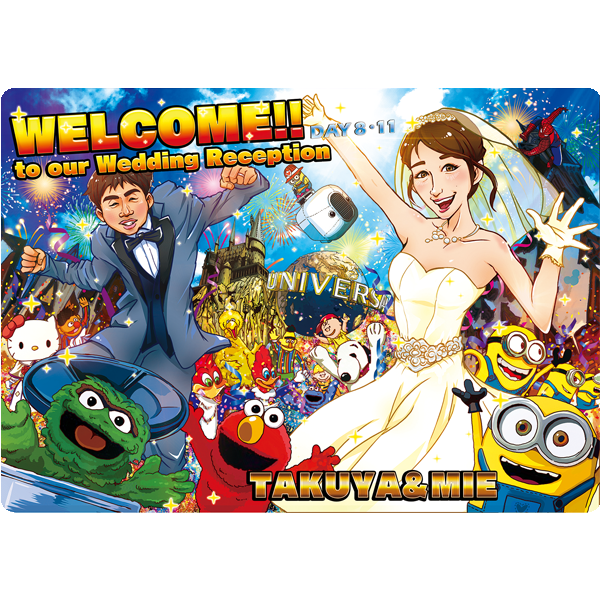 お友達みんなで贈るウェルカムボード制作事例