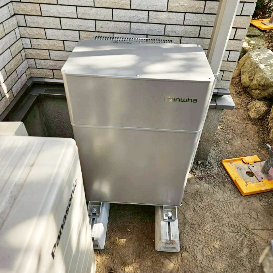 有限会社サン・エナックの太陽光蓄電池設置事例（hanwha製）