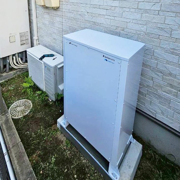 住宅用施設への太陽光パネル設置事例（蓄電池）